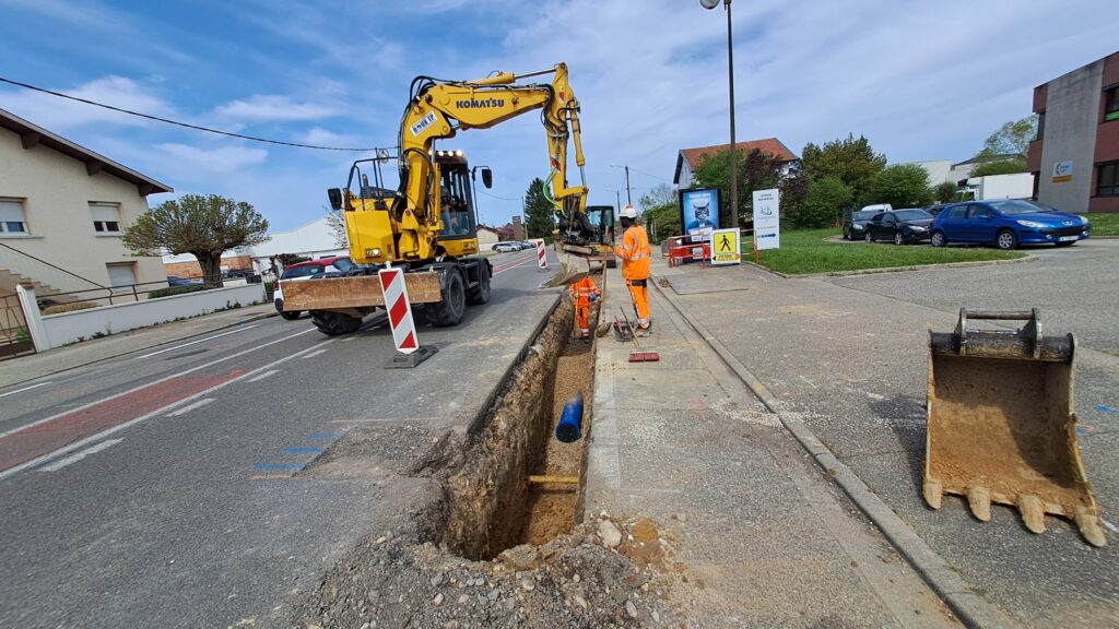 Chantier renouvellement AEP - Péronnas