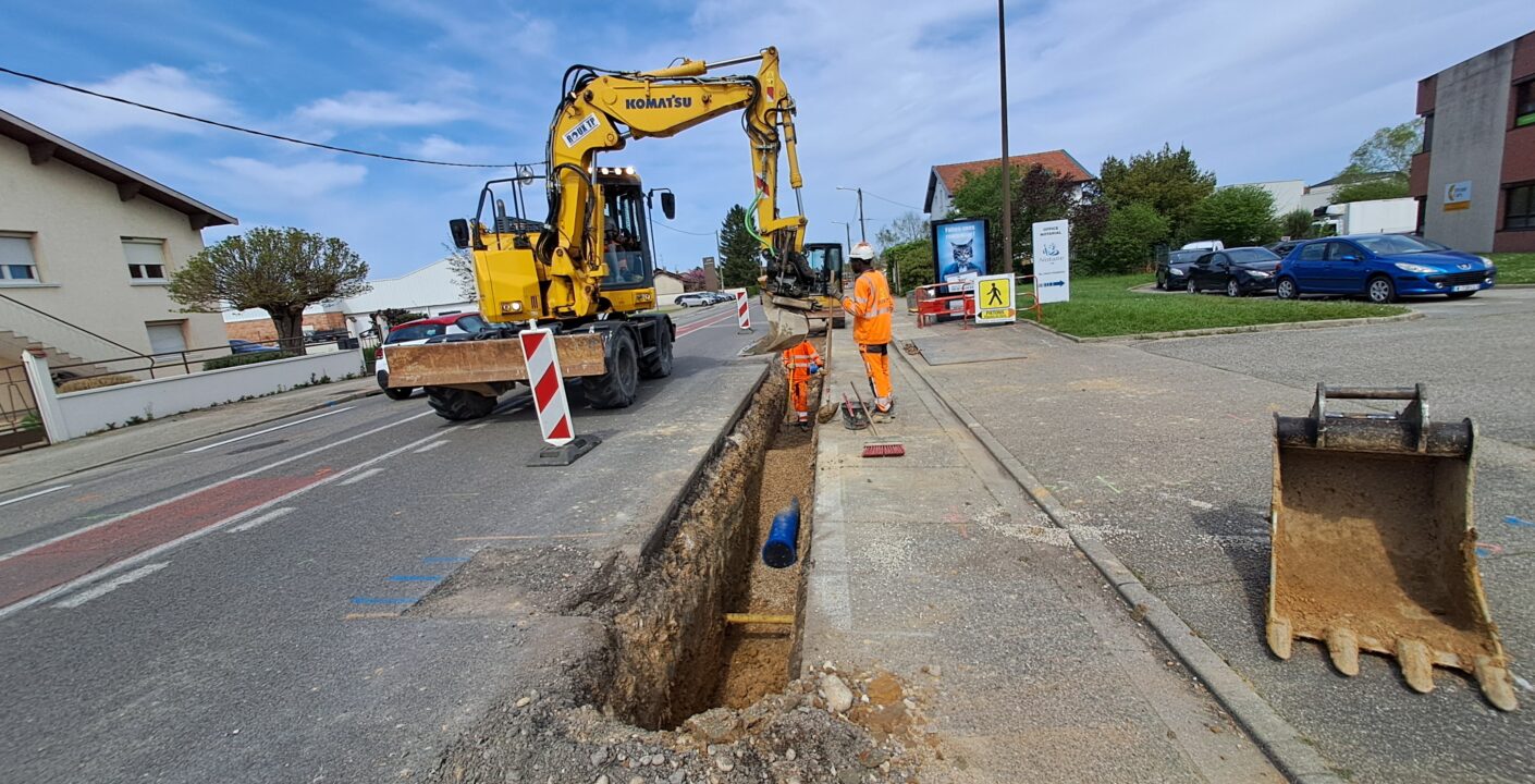 Chantier renouvellement AEP - Péronnas